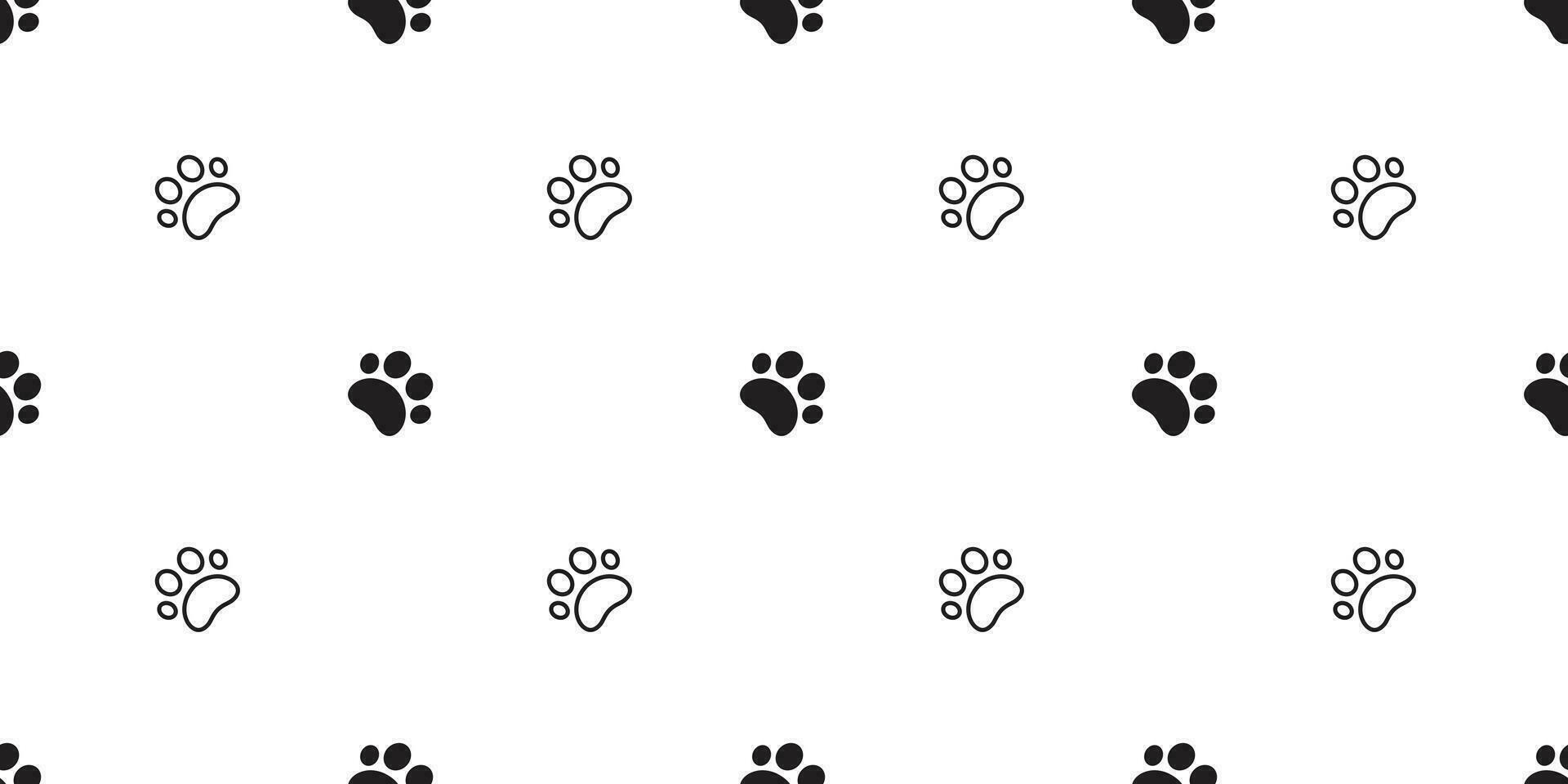 perro pata sin costura modelo vector huella perrito gatito loseta antecedentes repetir fondo de pantalla bufanda aislado dibujos animados ilustración