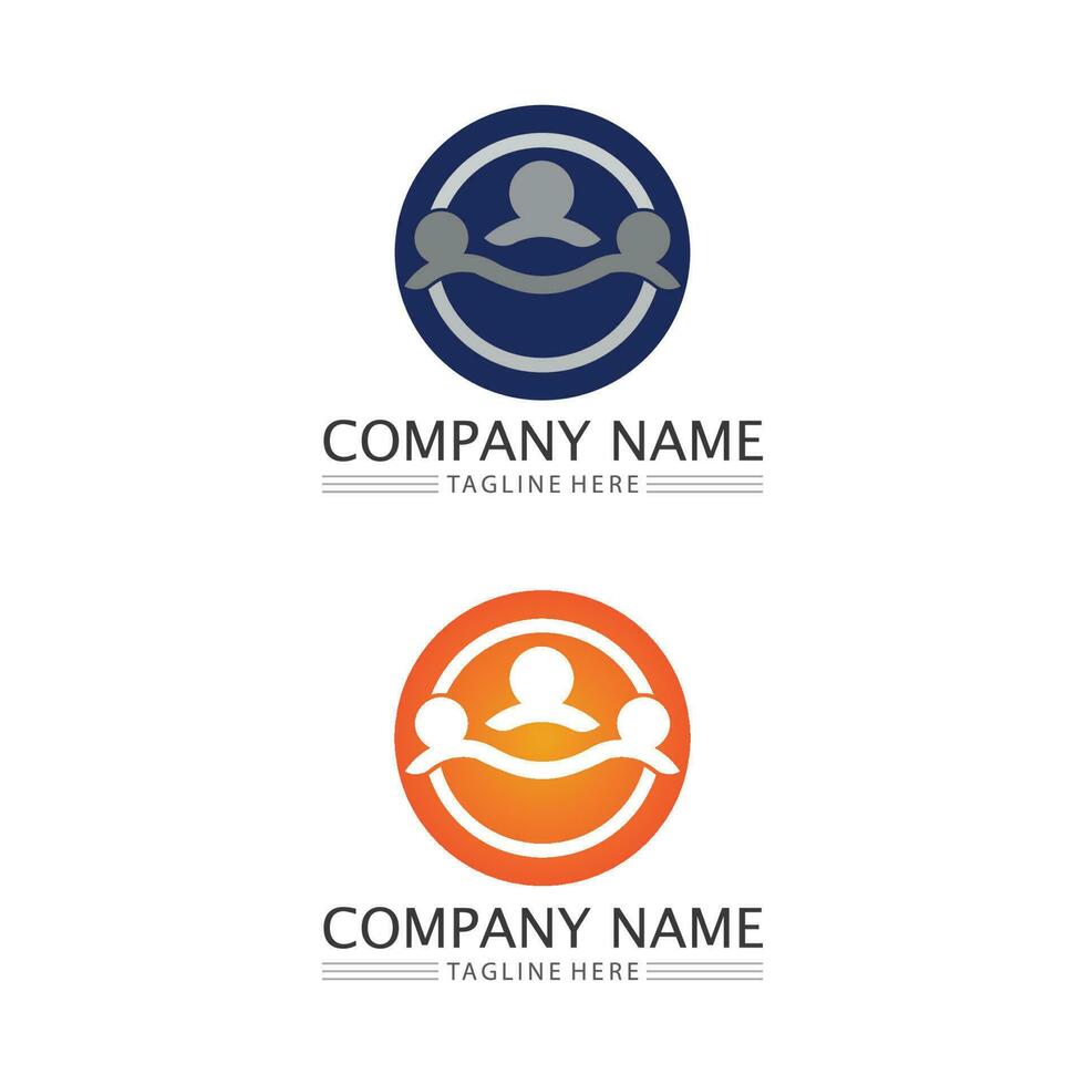 people Community,care group network and social icon design template vector