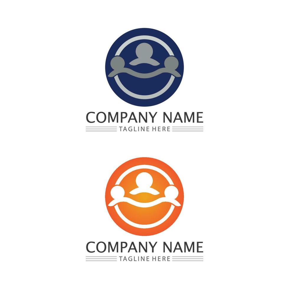 people Community,care group network and social icon design template vector