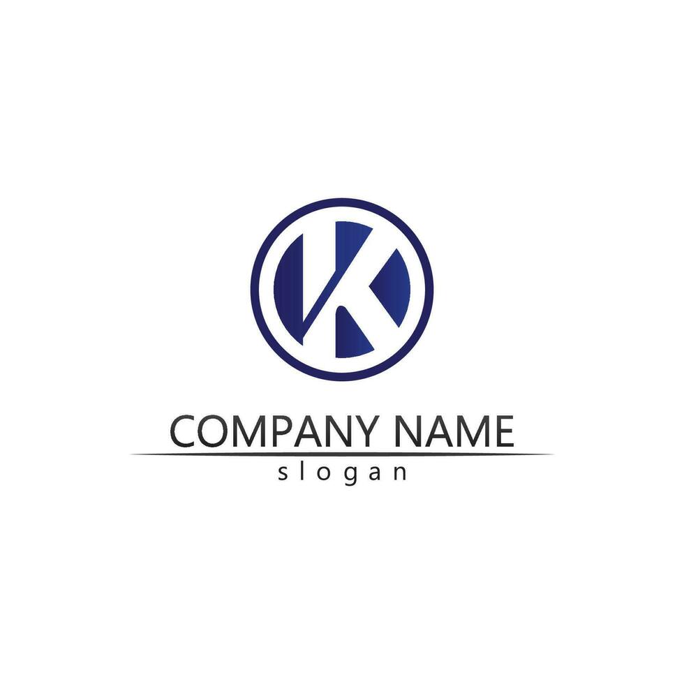 k diseño de logotipo k carta fuente concepto vector logo empresarial y diseño empresa inicial