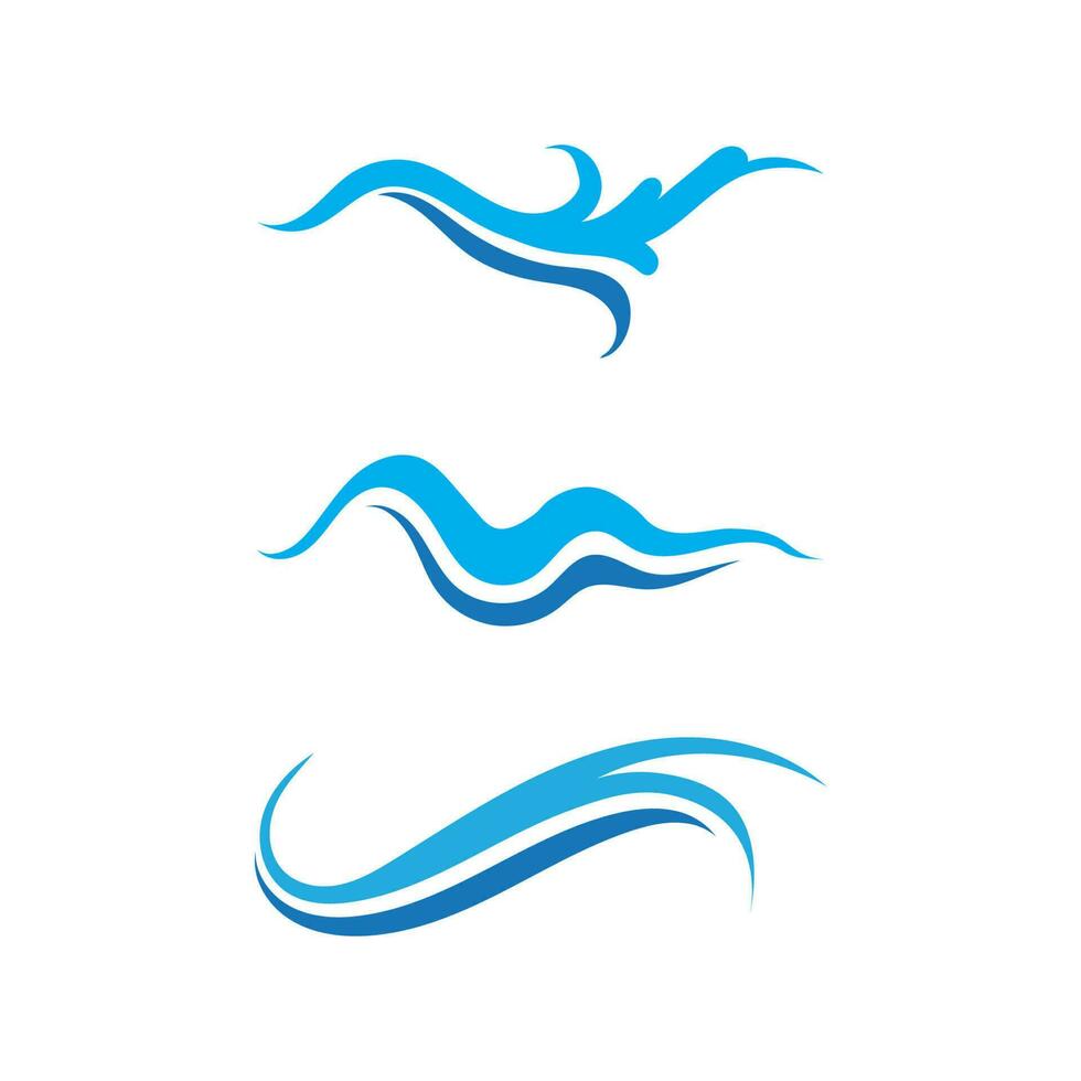 Waves beach logo and symbols template icons app vector