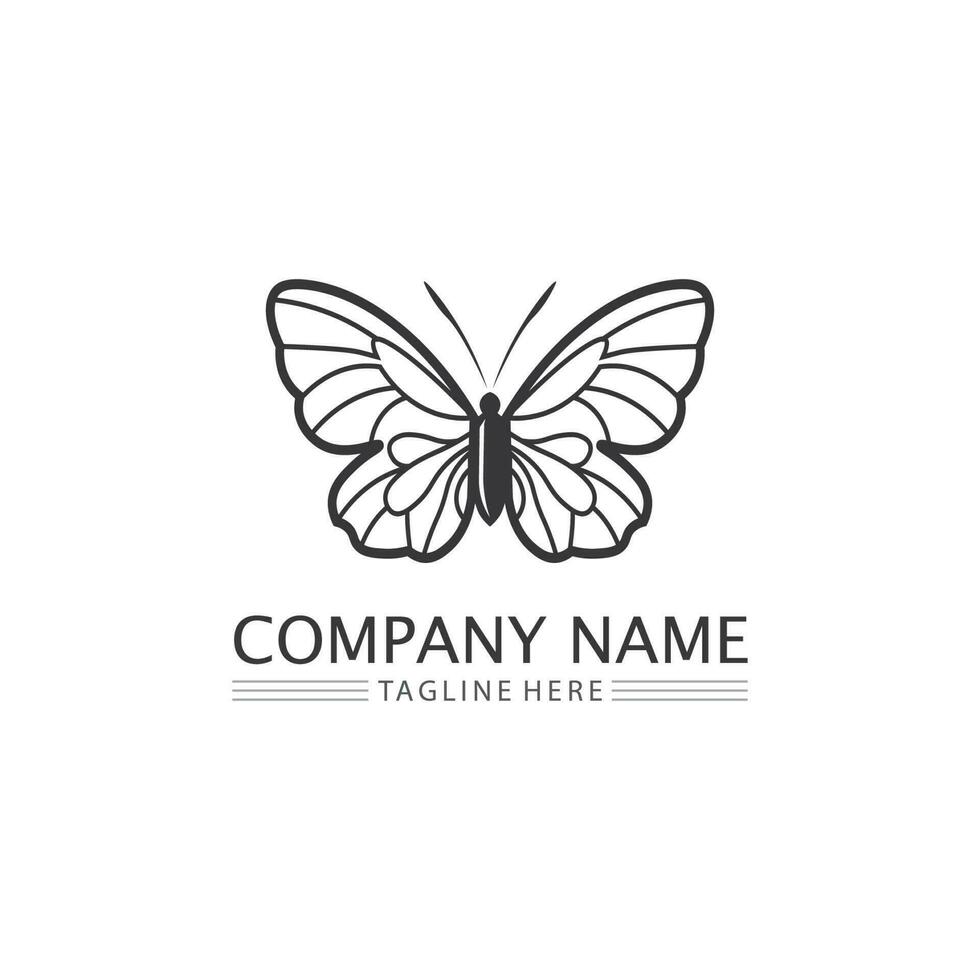 Vector Butterfly conceptual simple, colorful icon. Logo. Vector illustration