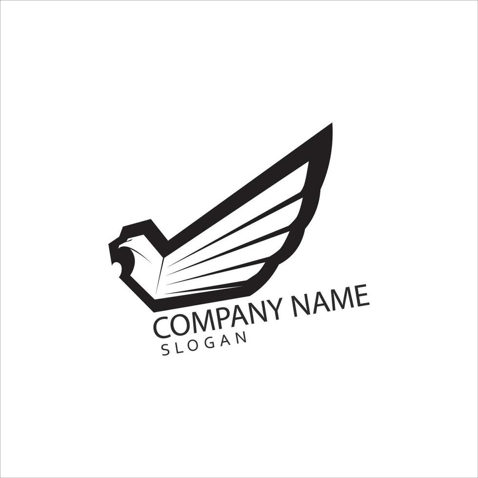 Black wing logo symbol for a professional designer vector