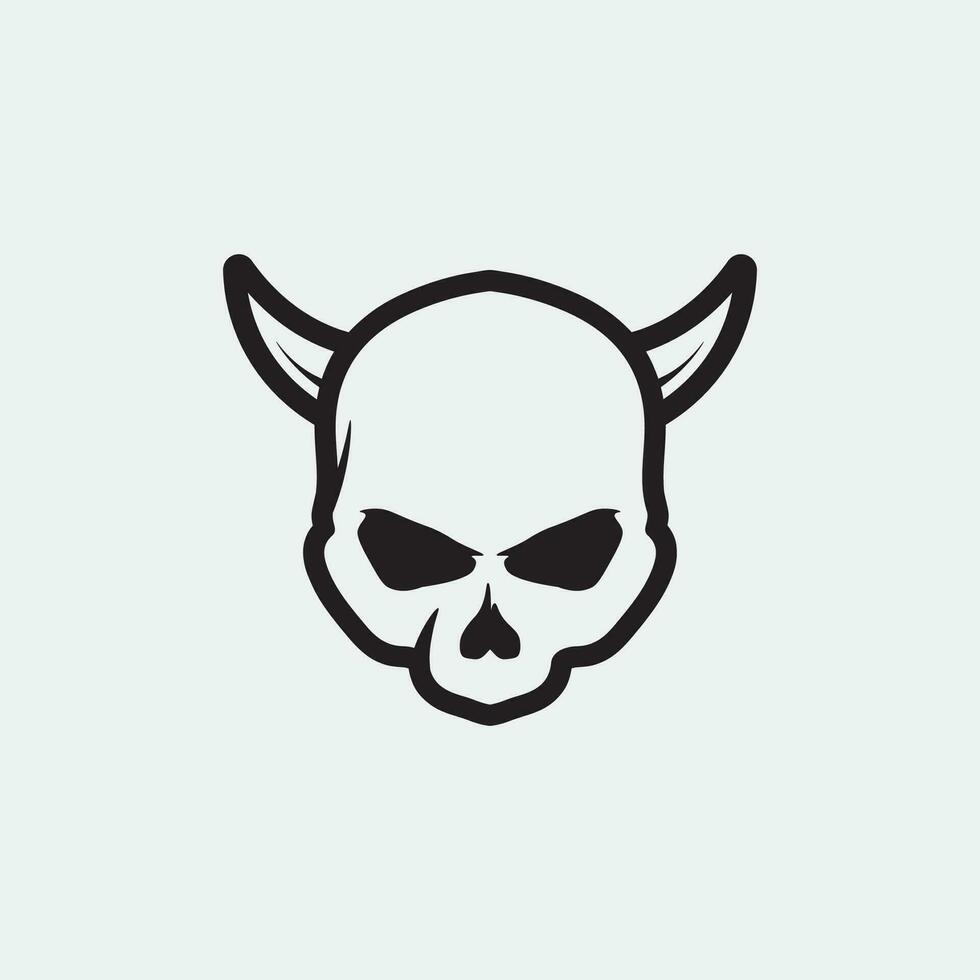 skull and bones icon logo design vector graphic illustration symbol