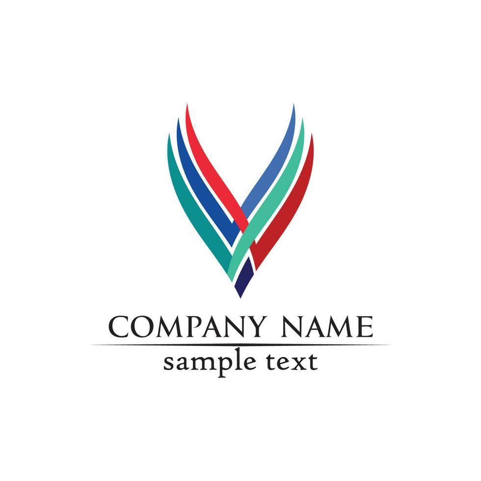 V letters business logo and symbols template vector