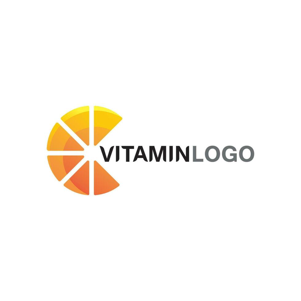 vitamin c logo vector design vector icon health nutrition