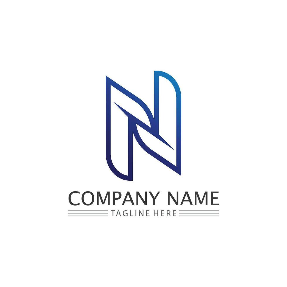 N Letter Logo Template vector