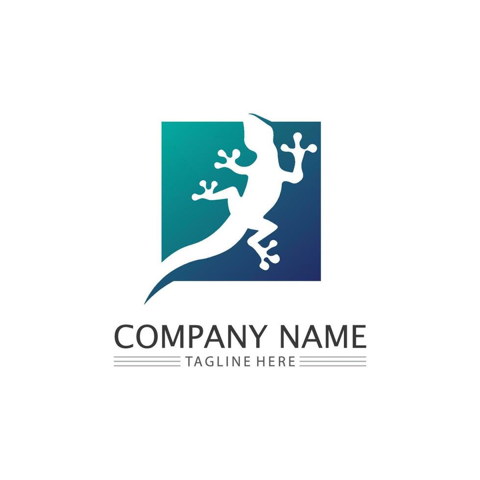 animal vector lizard salamander gecko crocodile and reptiles design logo
