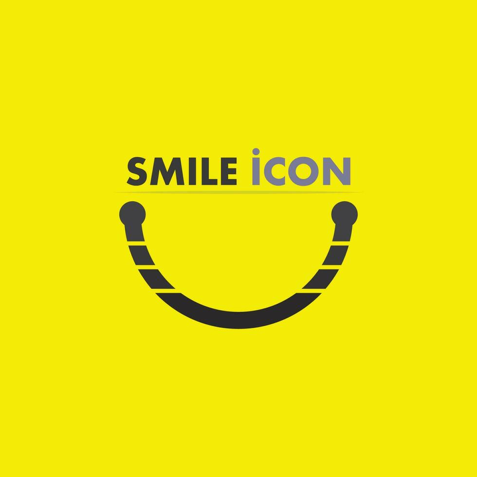 icono de sonrisa, sonrisa, diseño de logotipo vectorial, emoticonos felices, diseño divertido y felicidad de emoji vectorial vector