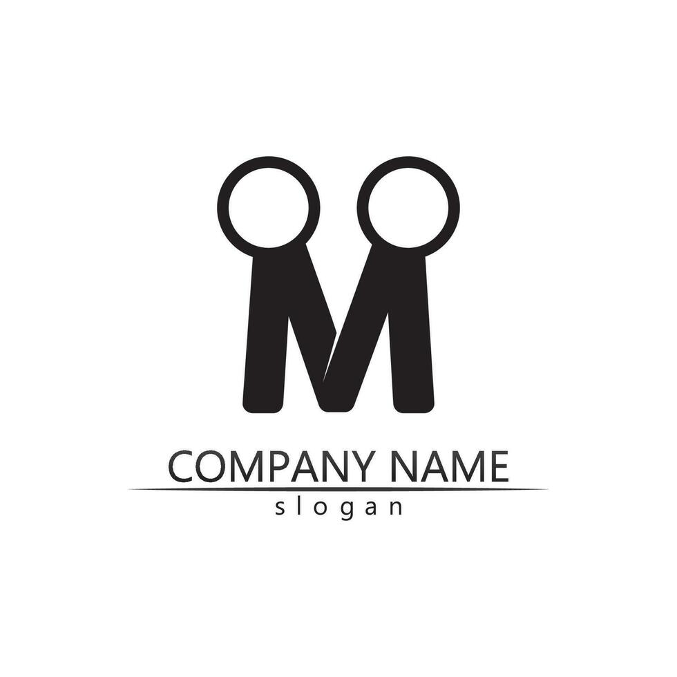 M Letter Logo Template vector