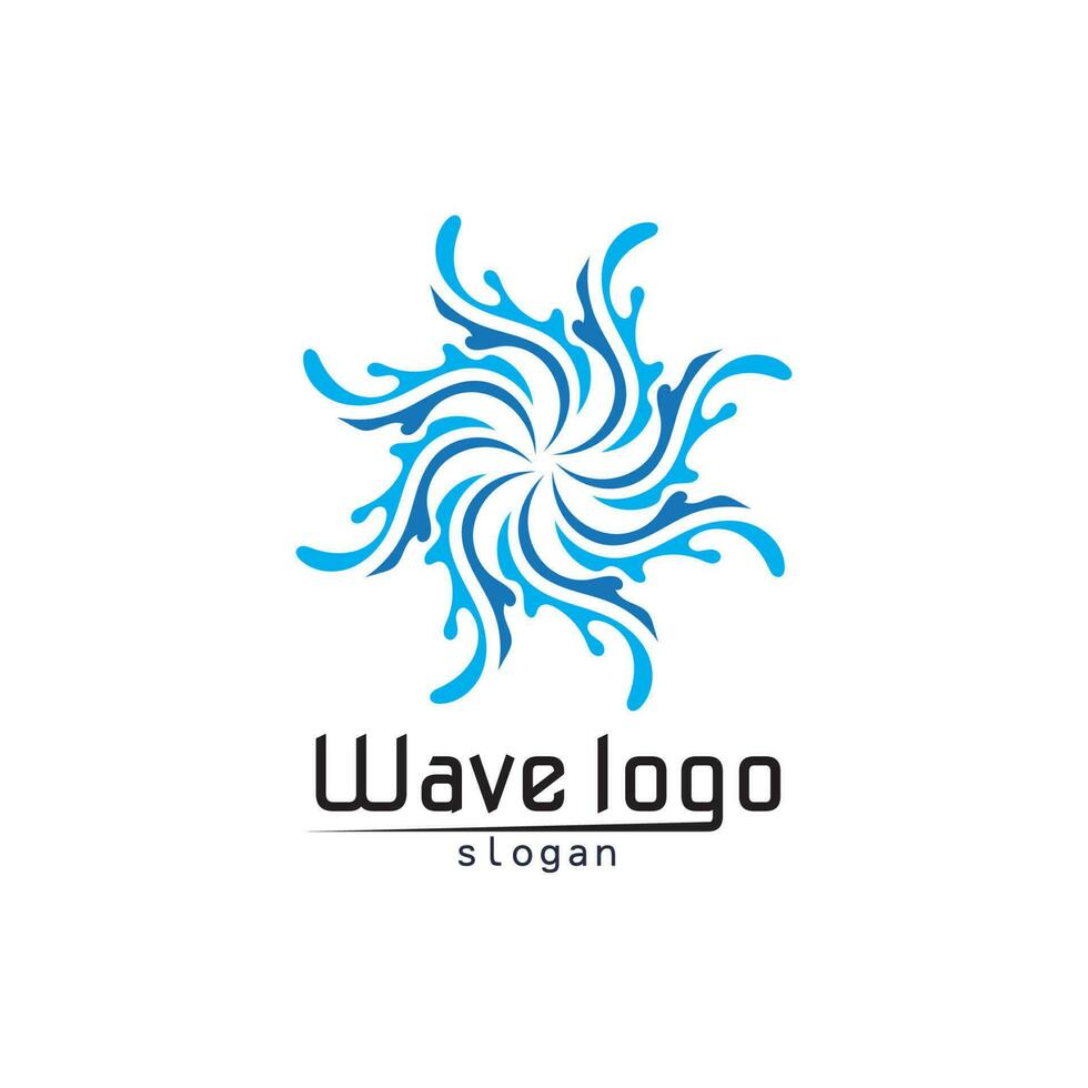 Waves beach logo and symbols template icons app vector