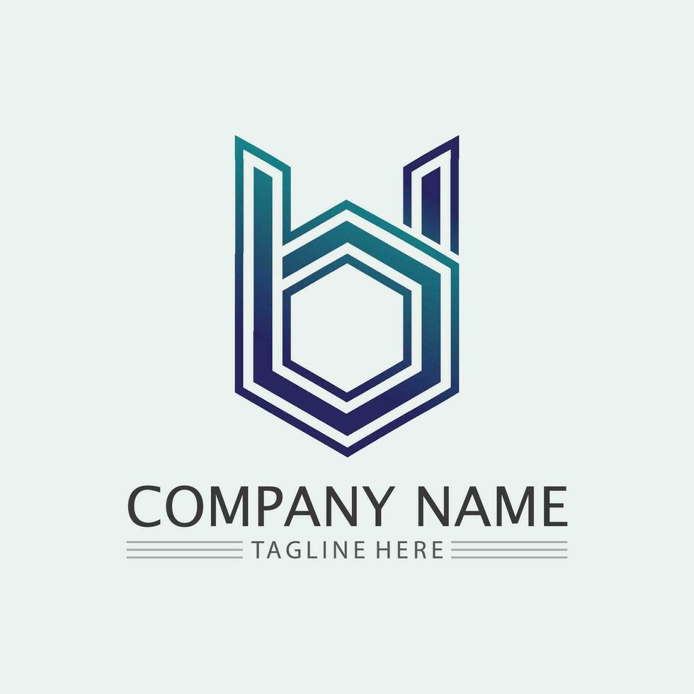 b font icon and  letter b logo vector. B logo symbol icon design template. vector