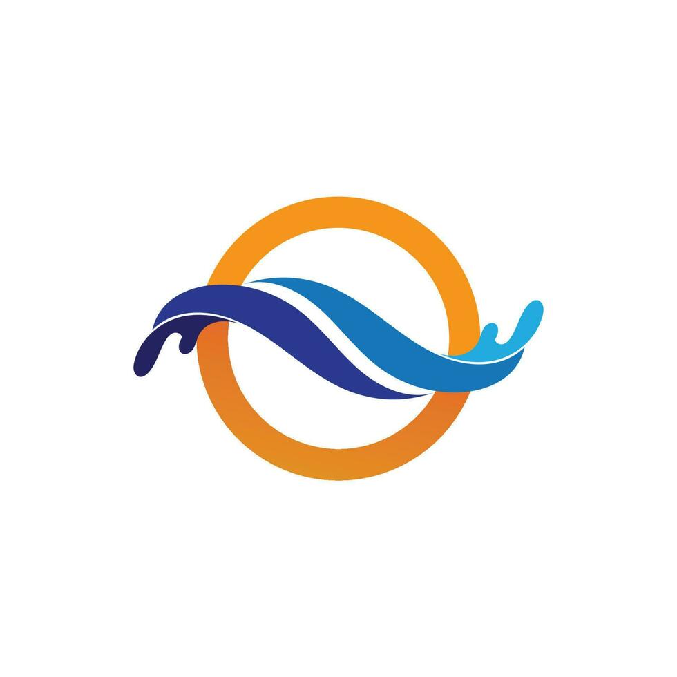 Waves beach vector logo and symbols template icons app