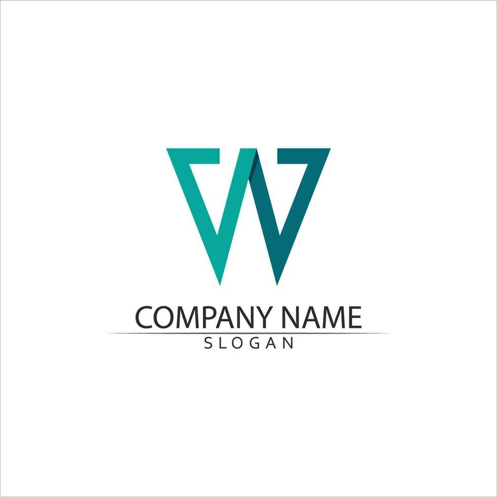 W Letter Logo Template vector