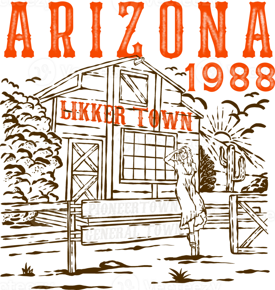 LOGO VINTAGE WESTERN ARIZONA png