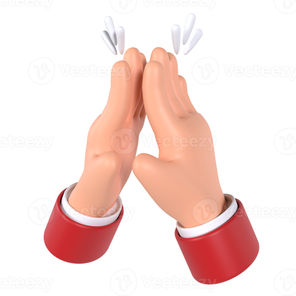 hoog vijf hand- gebaar 3d icoon png