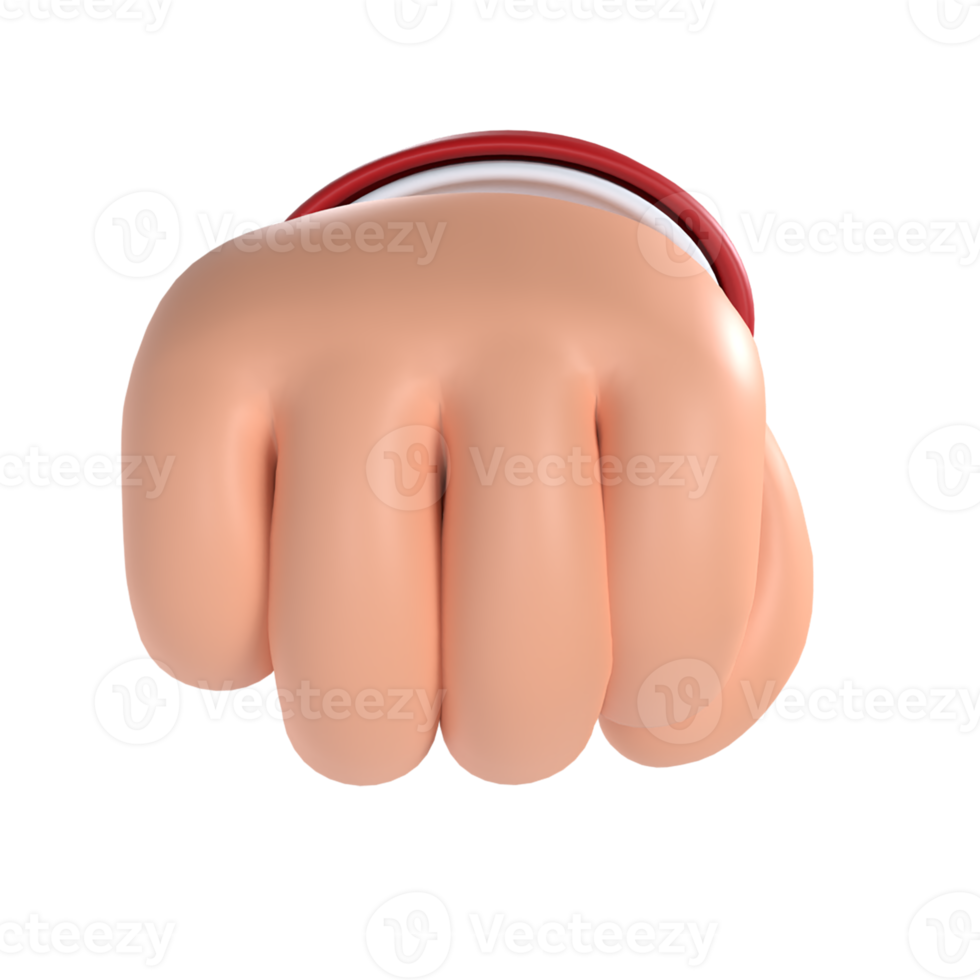 näve hand gest 3d ikon png