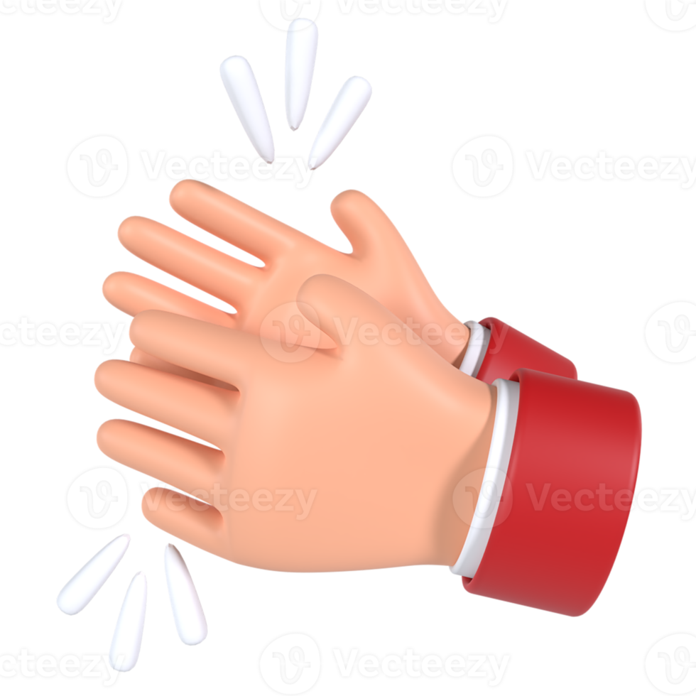 Clapping Hands 3D Icon png