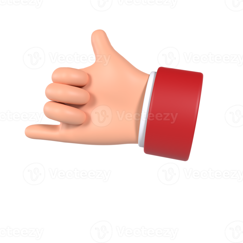 Call Me Hand Gesture 3D Icon png