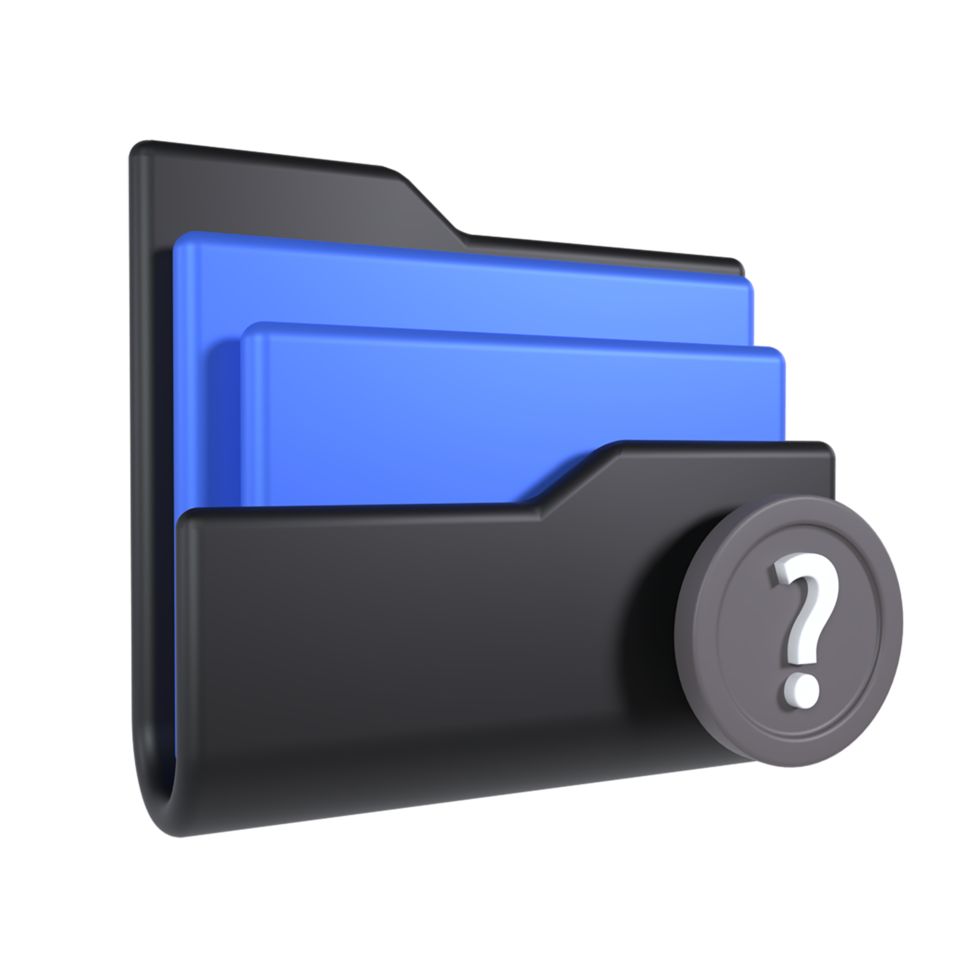 Help Folder 3D Icon png