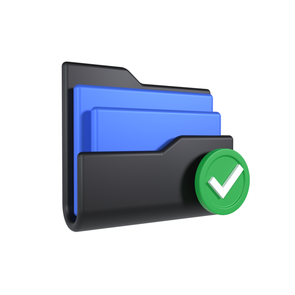 Approve Folder 3D Icon png