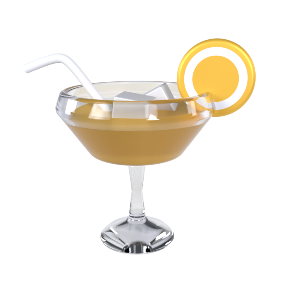 Cocktail 3D Icon ui png transparent background