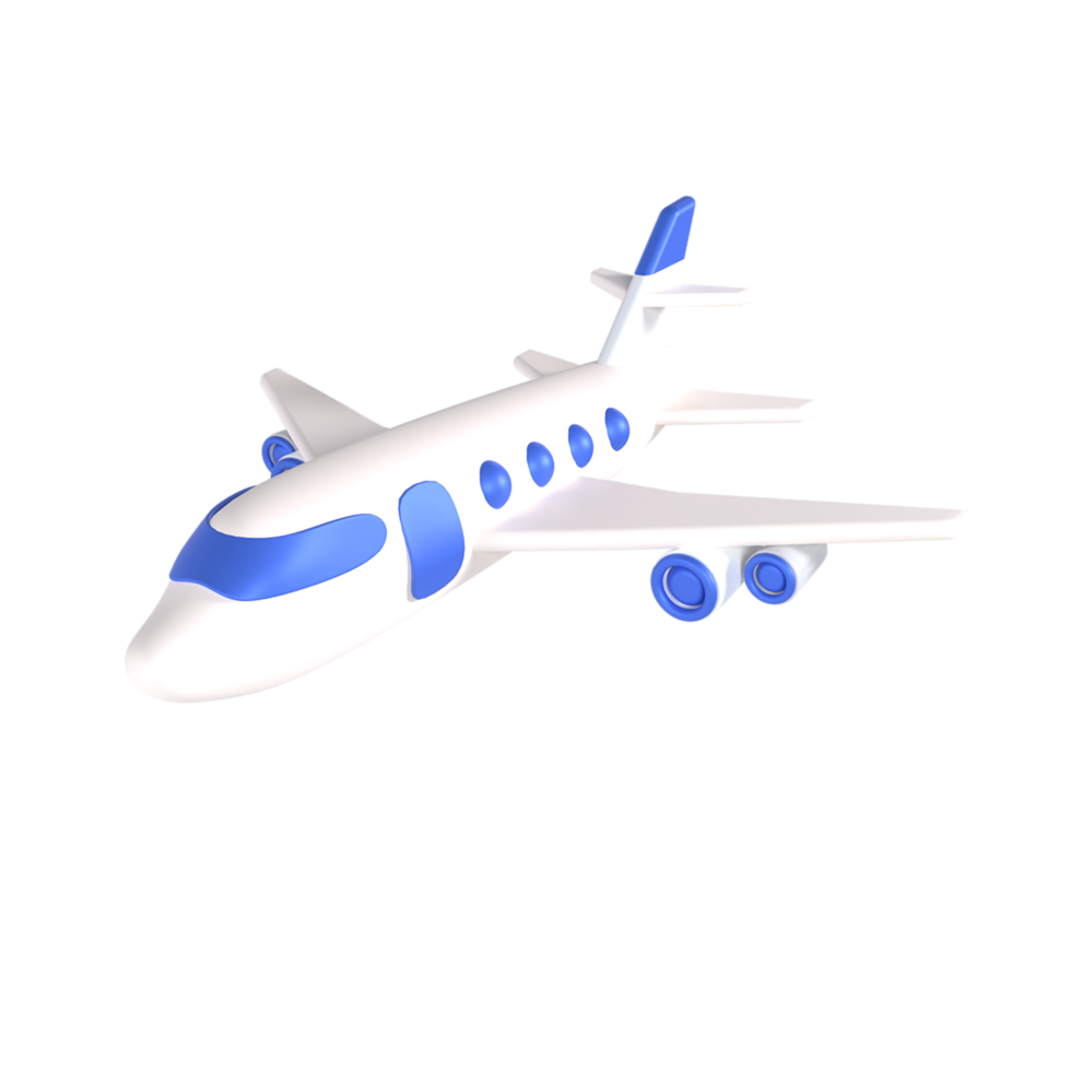 avião 3d ícone ui png transparente fundo