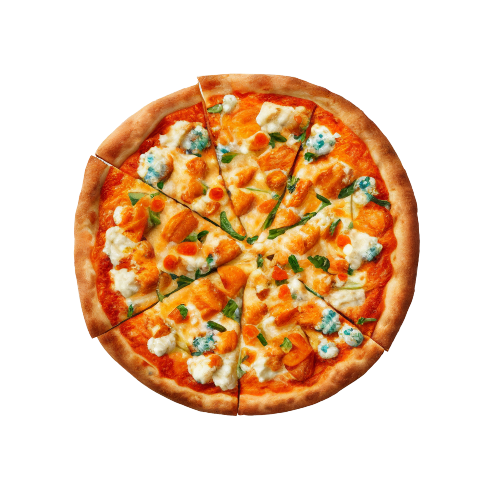 pizza, pizza png, pizza med transparent bakgrund ai genererad png