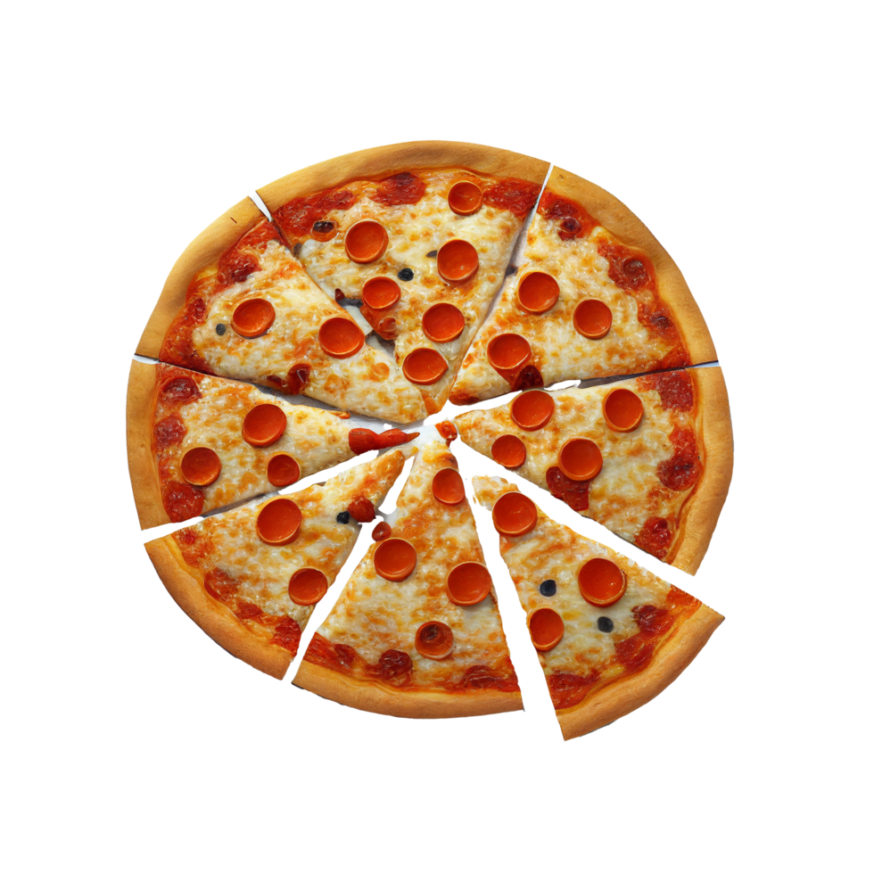 pizza, Pizza png, Pizza con transparente antecedentes ai generado png