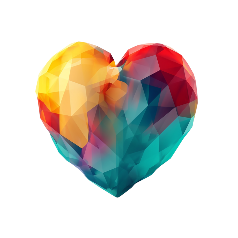 3D Heart , 3D Heart bold color png