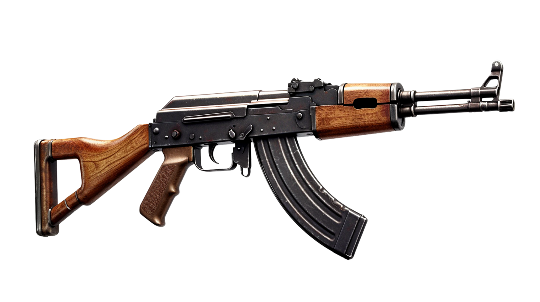 pistol png, ak 47 transparent bakgrund, pistol transparent bakgrund ai genererad png