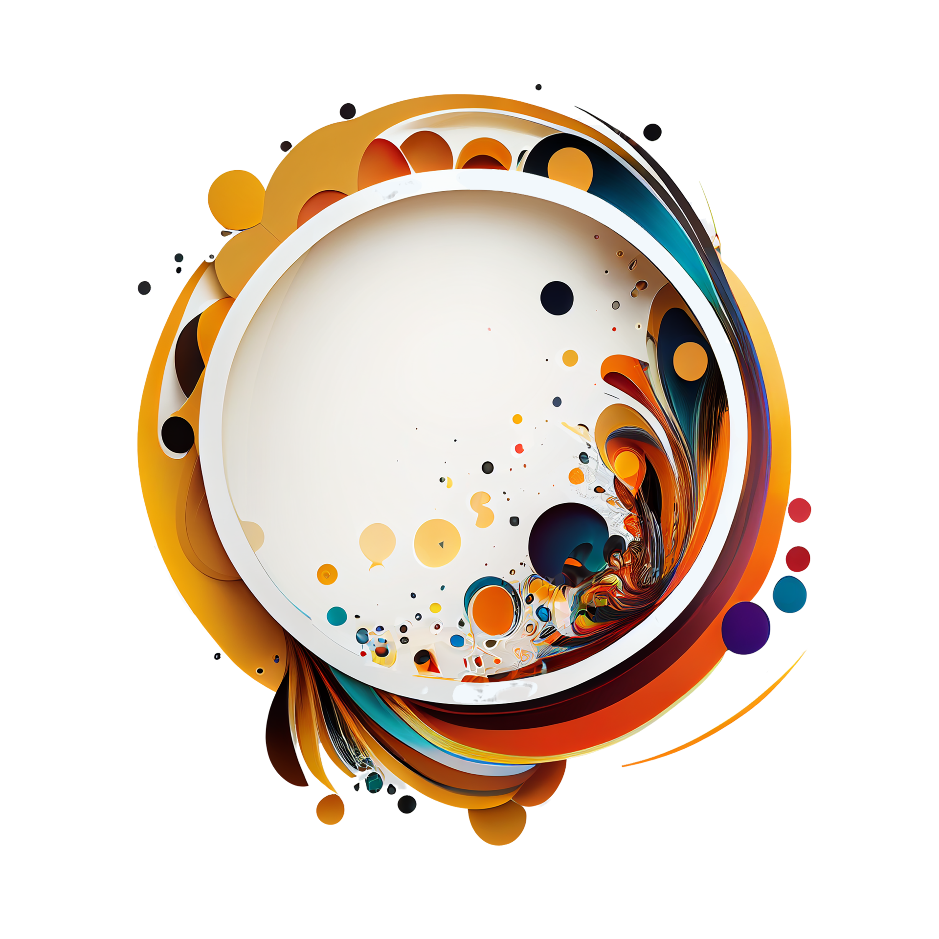 Abstract round frame with transparent background 24725080 PNG