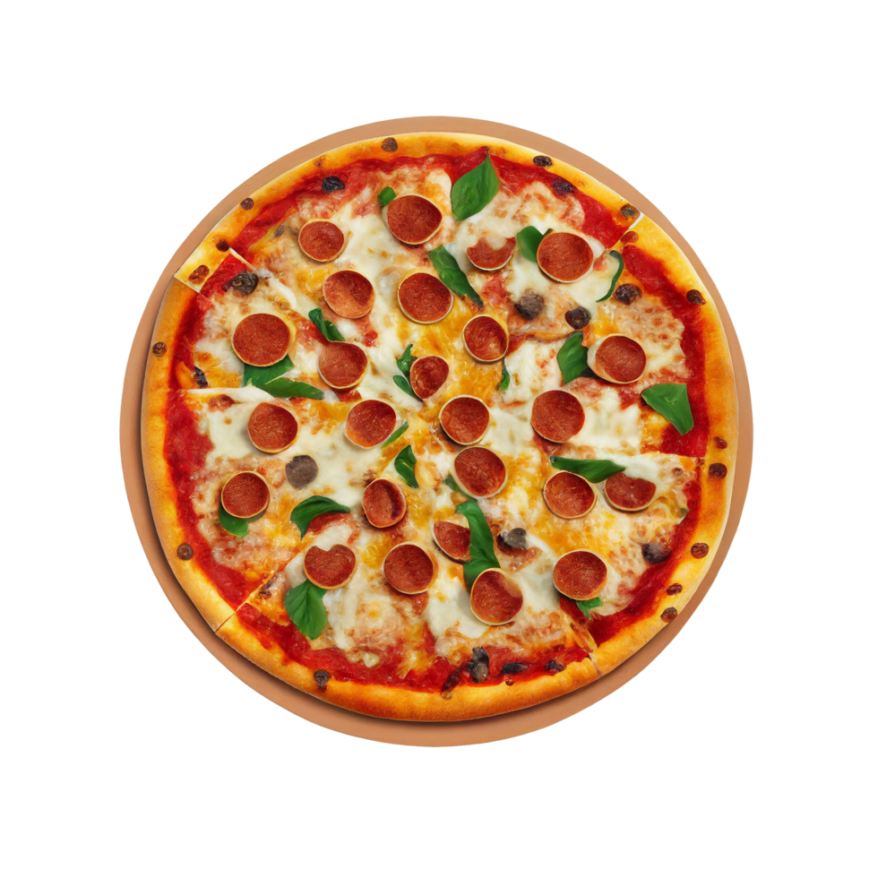 pizza, pizza png, pizza met transparant achtergrond ai gegenereerd png