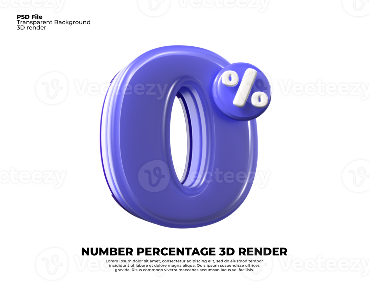 3D number 50 percentage sale discount purple texture plastic png
