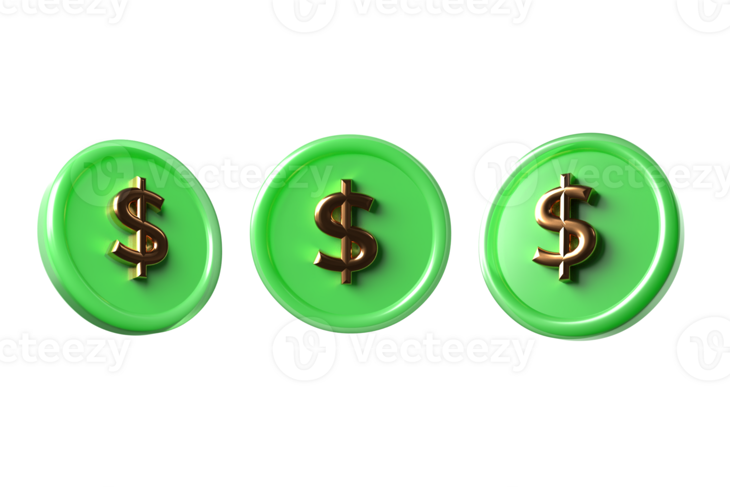 3d render coin currency  Dollar transparent , plastic, cute, transparent png