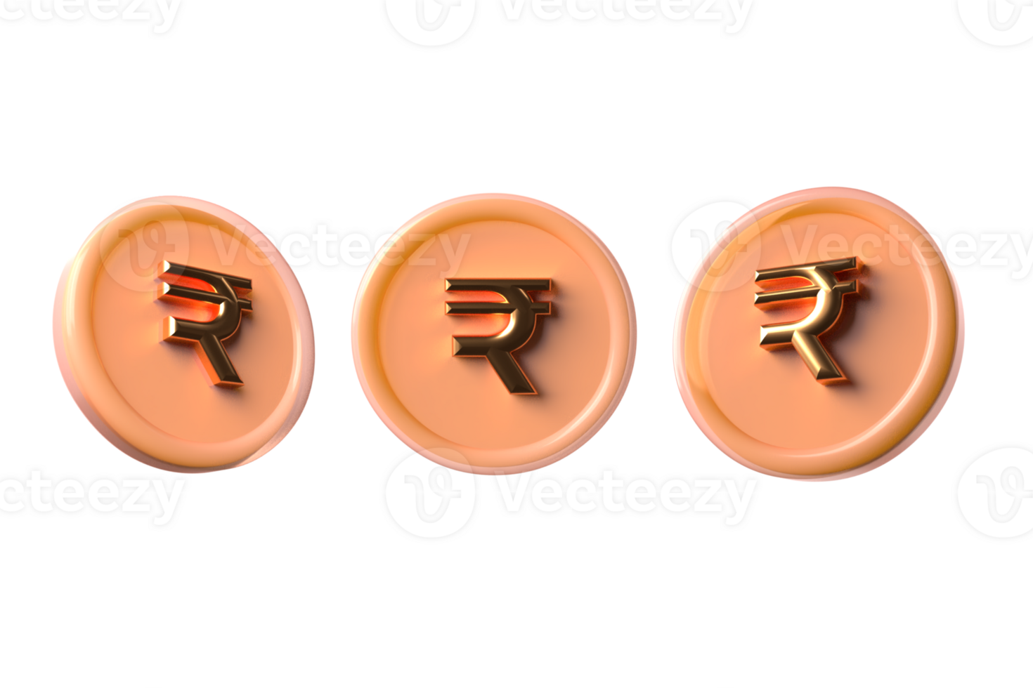 3d render coin currency RUPEE transparent , plastic, cute, transparent png