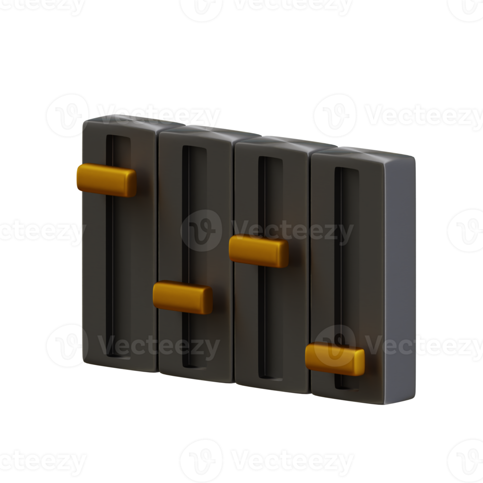 3d rendered sound mixer perfect for music design project png