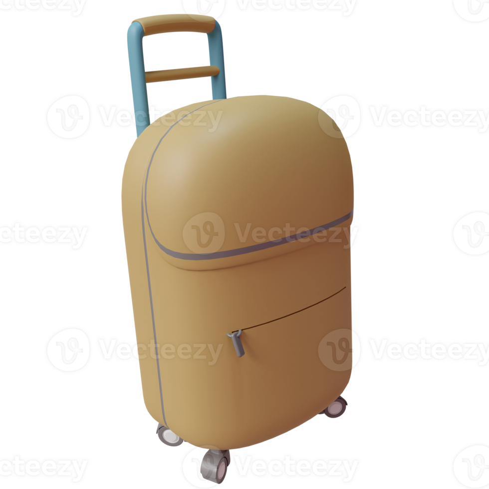 3d stylish suitcase png