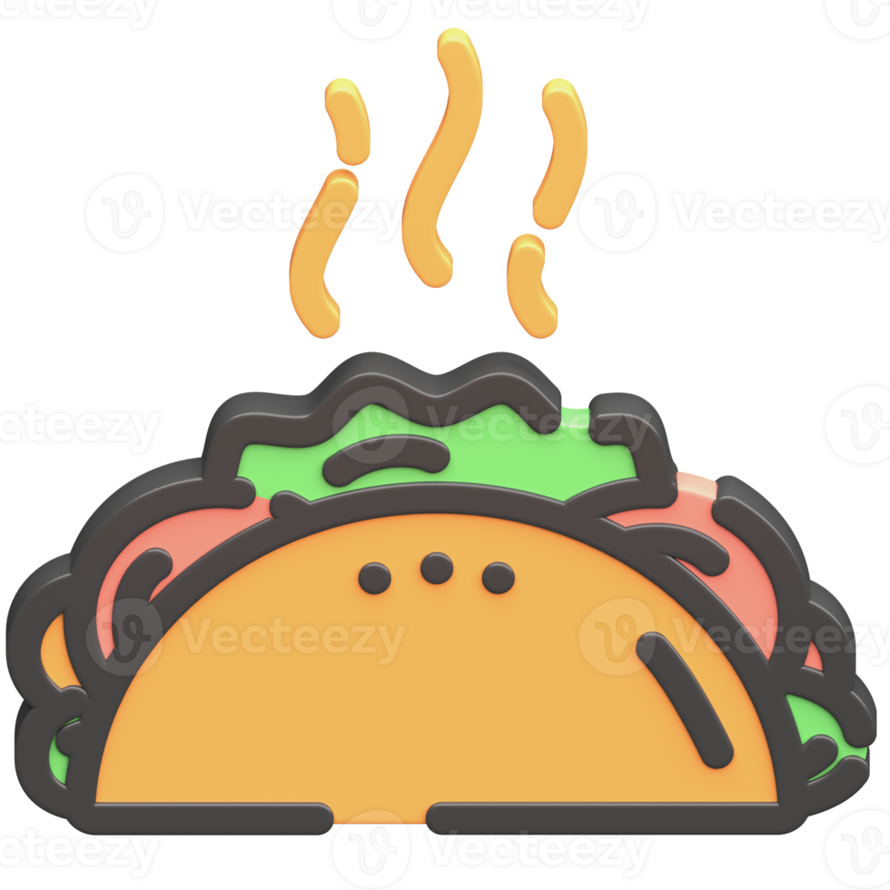 3d sandwich icon with dark theme and high quality render image png