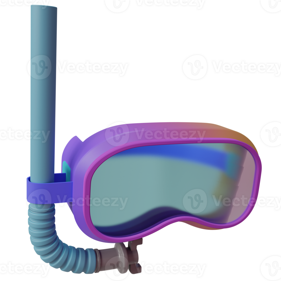 3d colorful diving goggles png
