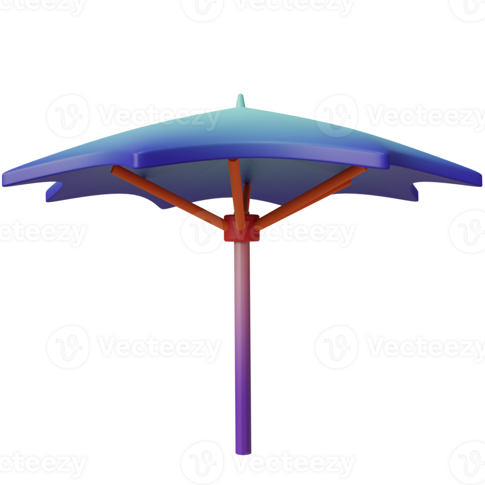 3d colorful ocean parasol png