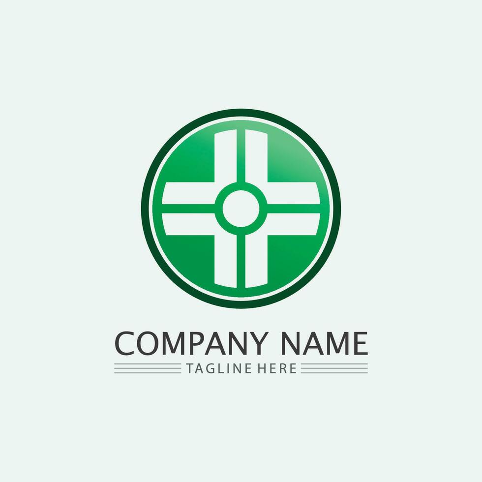 Hospital logo and health care icon symbols template icons app vector