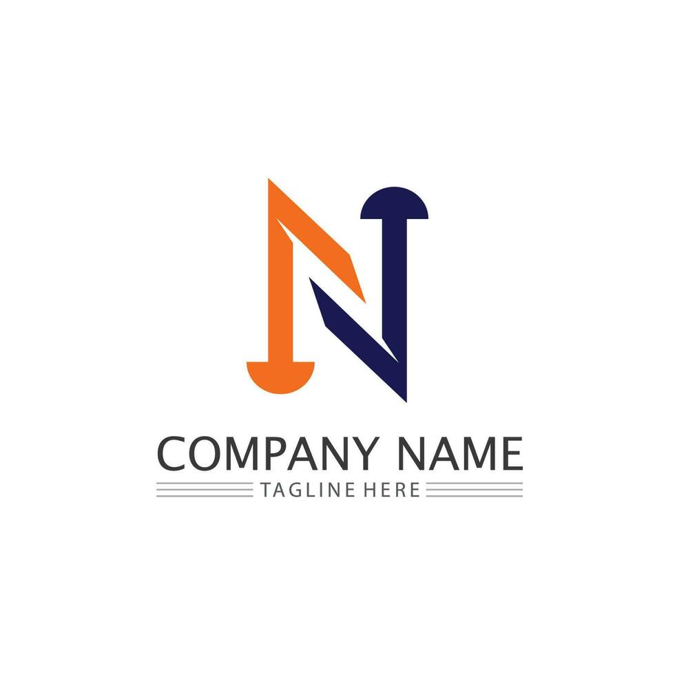 N Letter Logo Template vector