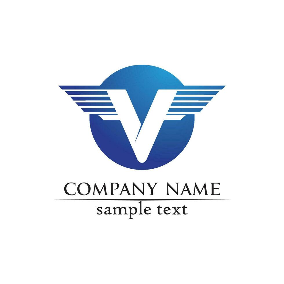 V letters business logo and symbols template vector