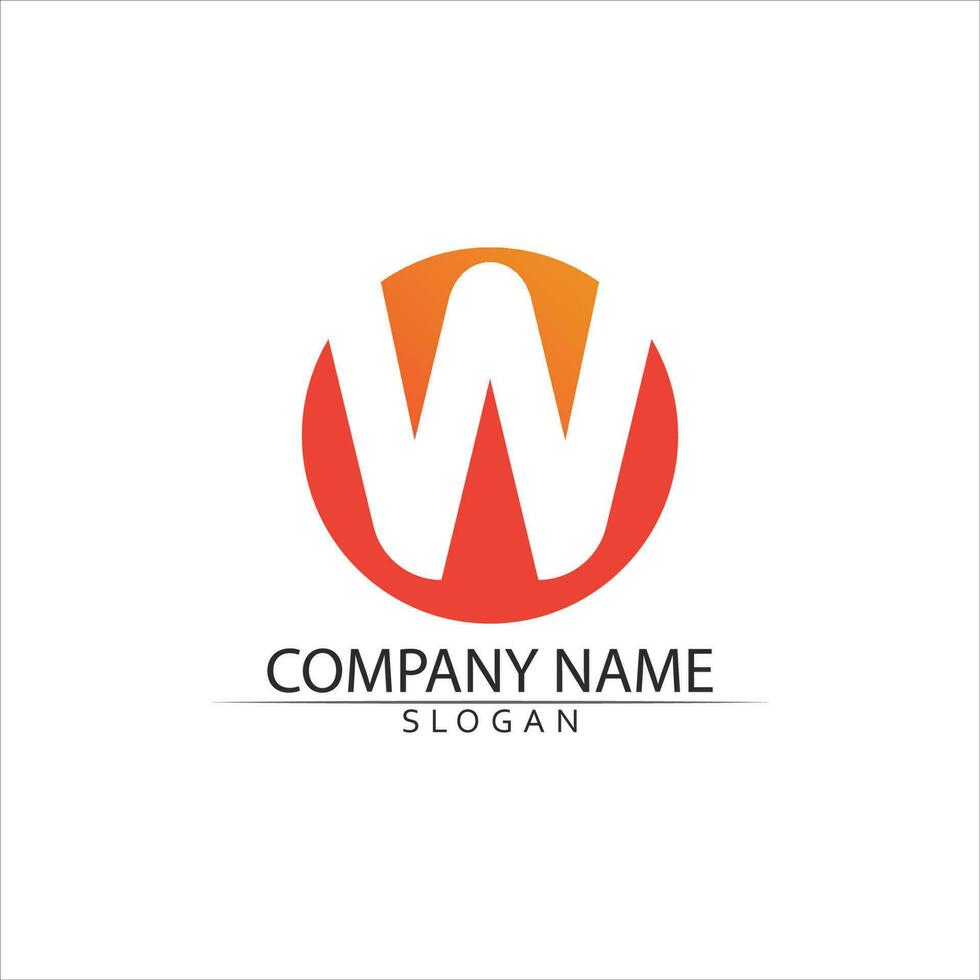 W Letter Logo Template vector