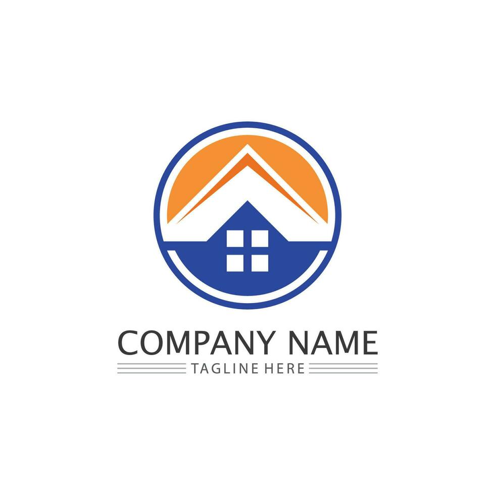 Real estate and home buildings vector logo icons template