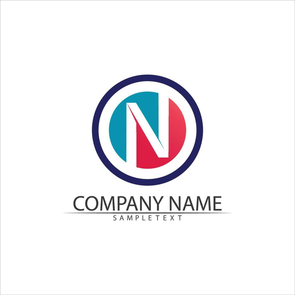 N Letter Logo Template vector