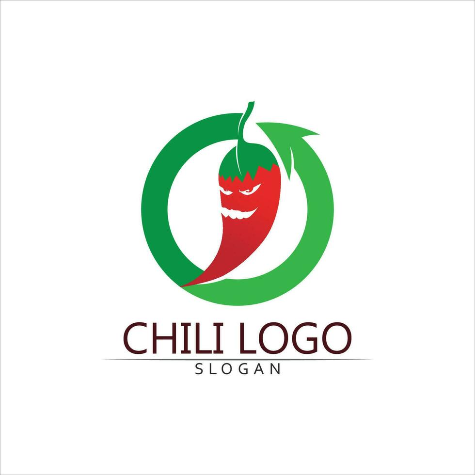 Red hot natural chili icon vector Illustration