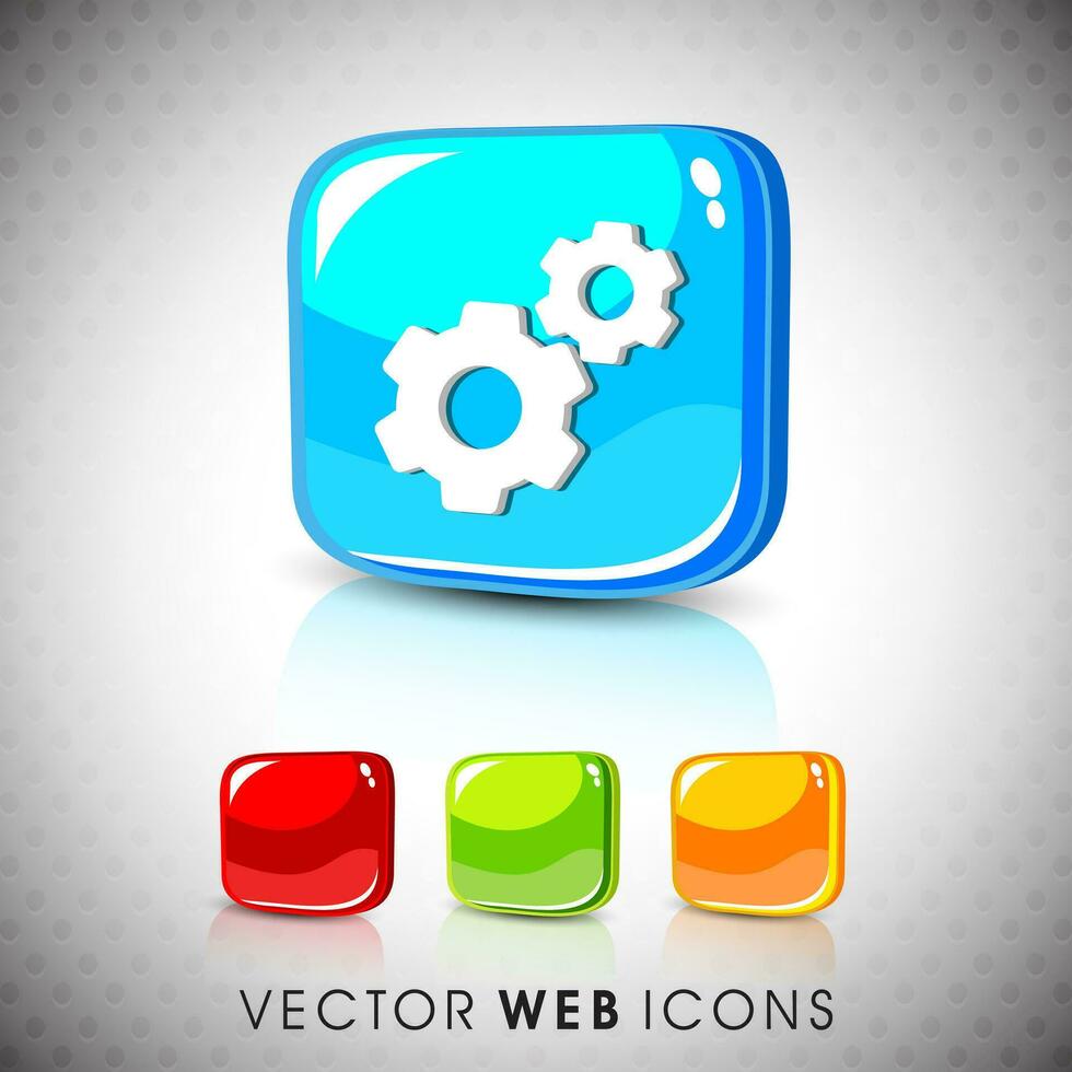 Glossy Web Icons. vector