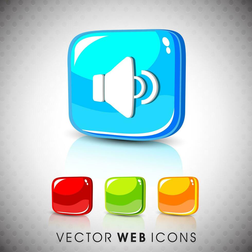 Glossy Web Icons. vector